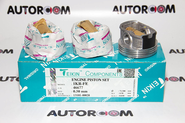 Комплект поршней 1KR + 0,5 мм Teikin