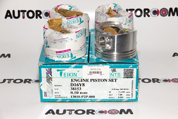 Комплект поршней D16A + 0,5 мм Teikin